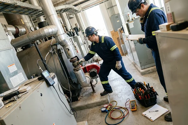 Combustion tuning on a commercial boiler