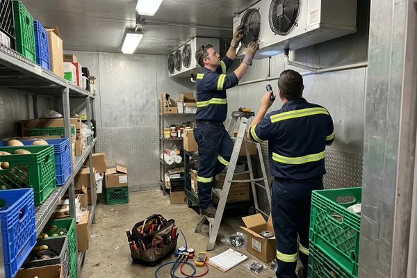 Replacing a walk-in cooler evaporator fan motor