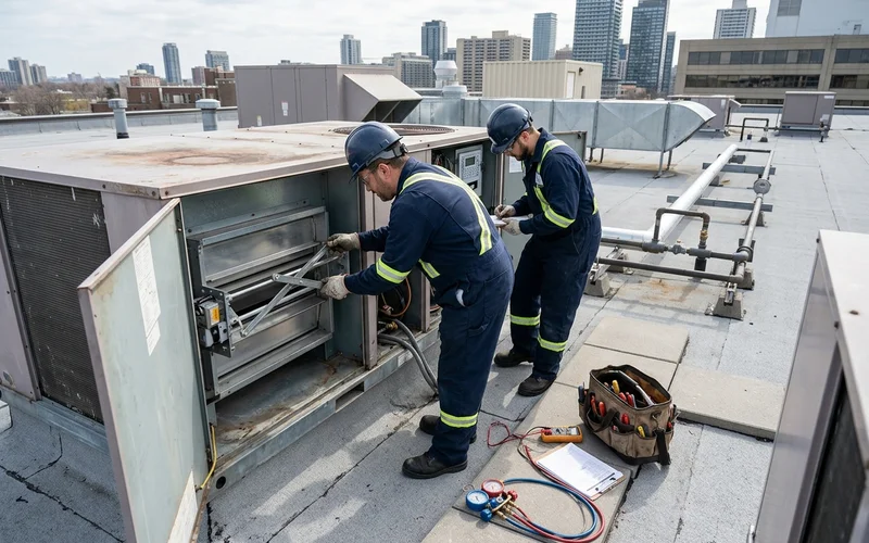 Testing an economizer damper and actuator on a rooftop unit
