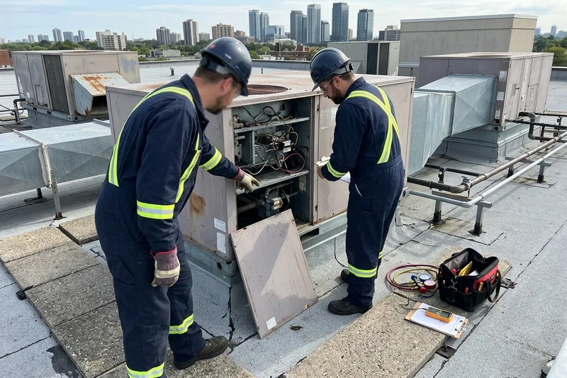 Inspecting an RTU gas heat section