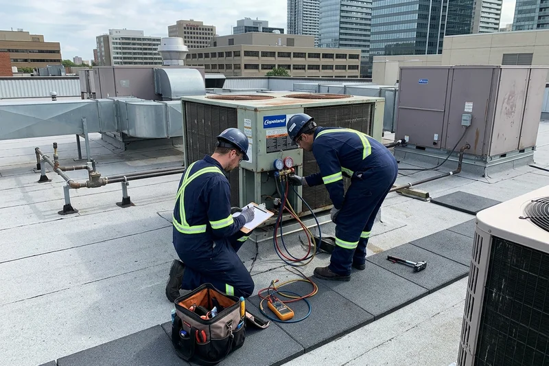 Recording refrigerant pressures on a condensing unit
